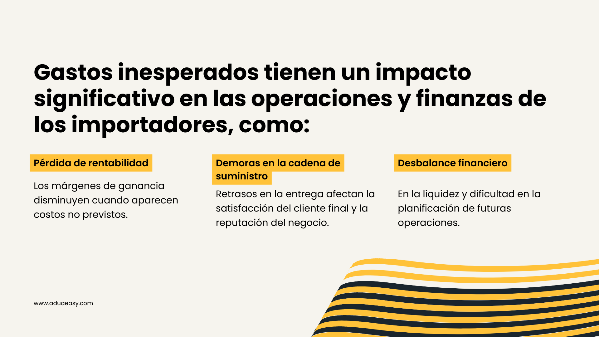 costos en el presupuesto de los importadores