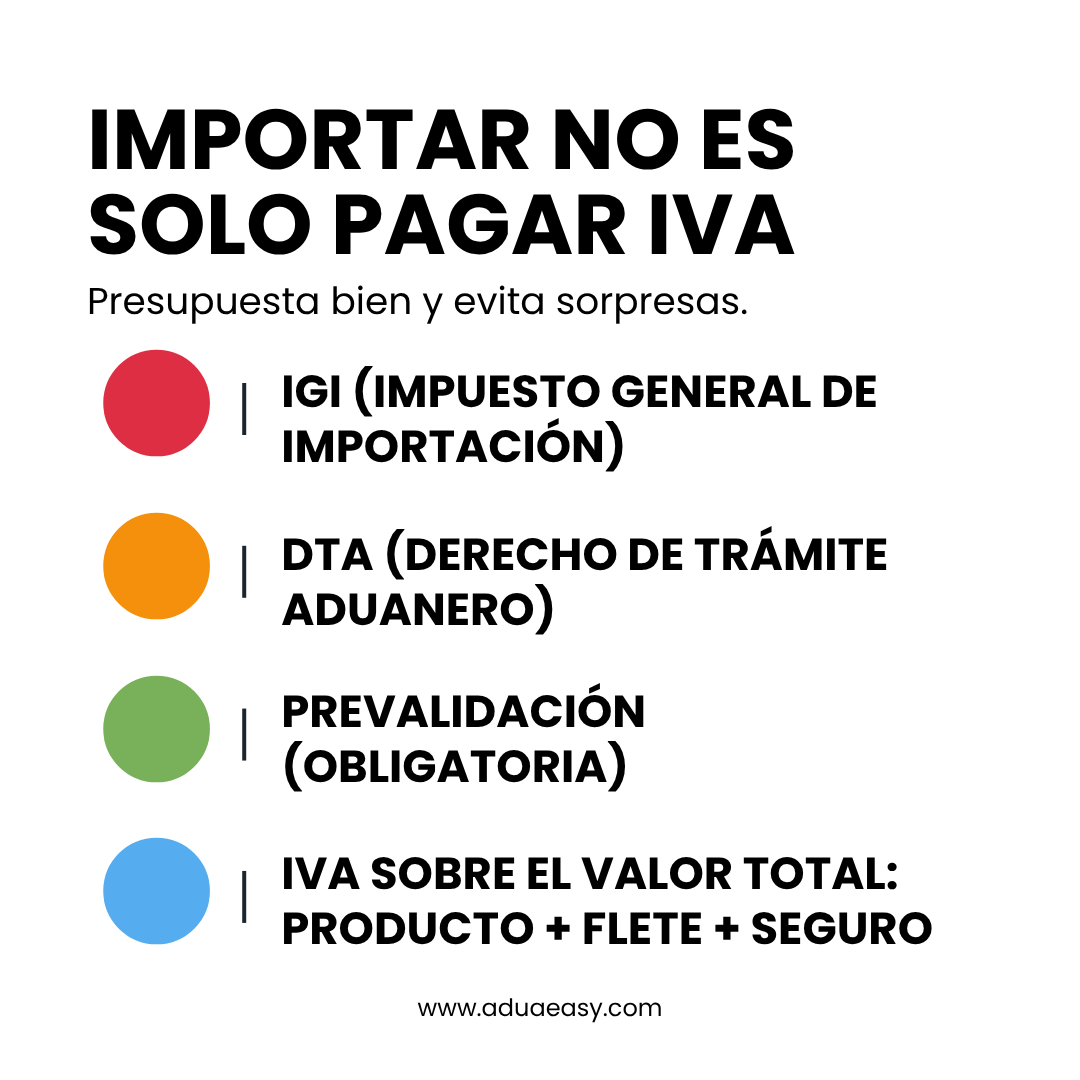 impuestos al importar a México, IGI, DTA, IVA y prevalidación