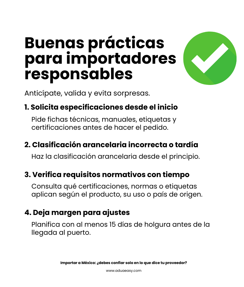 Buenas prácticas para importadores responsables