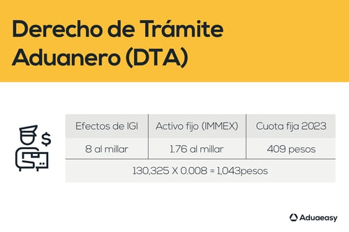 Derecho de Trámite Aduanero