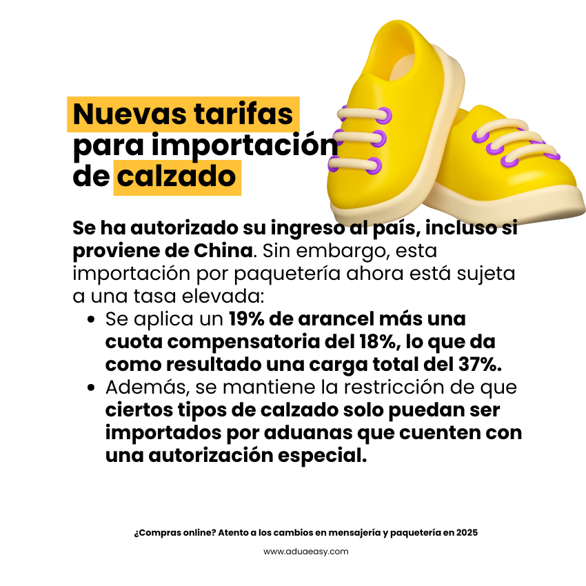 Nuevas tarifas para importación de calzado