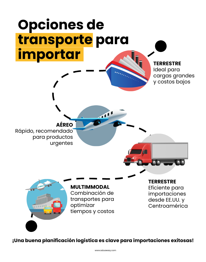 Opciones de transporte para importar a México