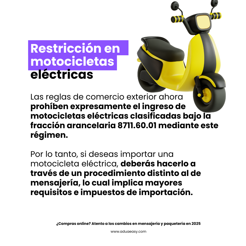 Restricción en motocicletas eléctricas