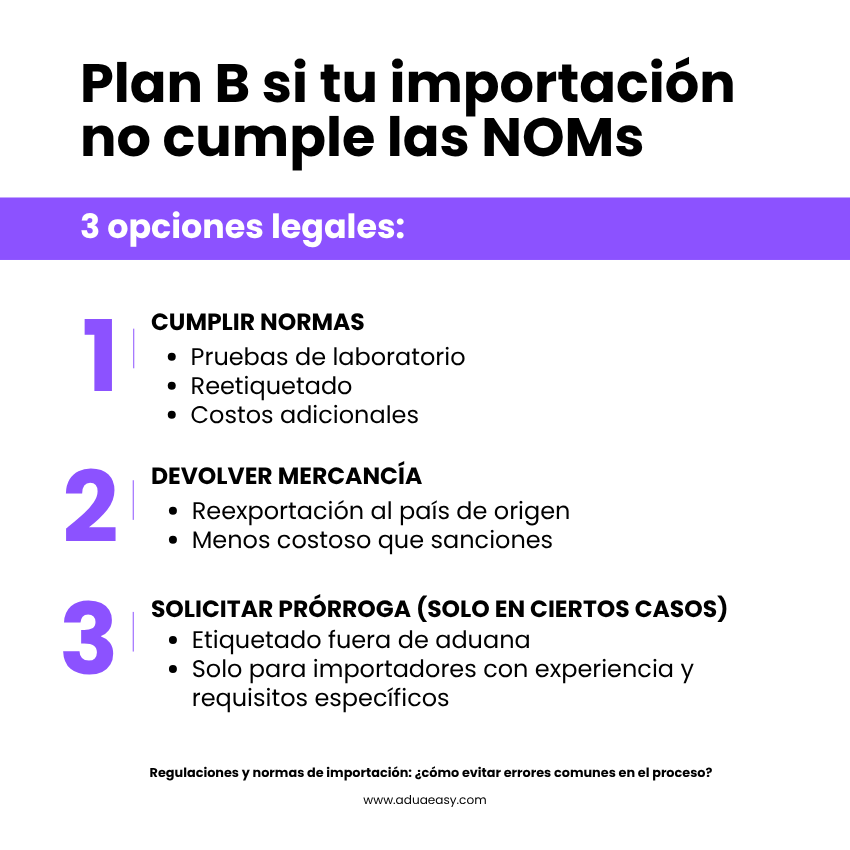 Plan B si tu importación no cumple las NOMs